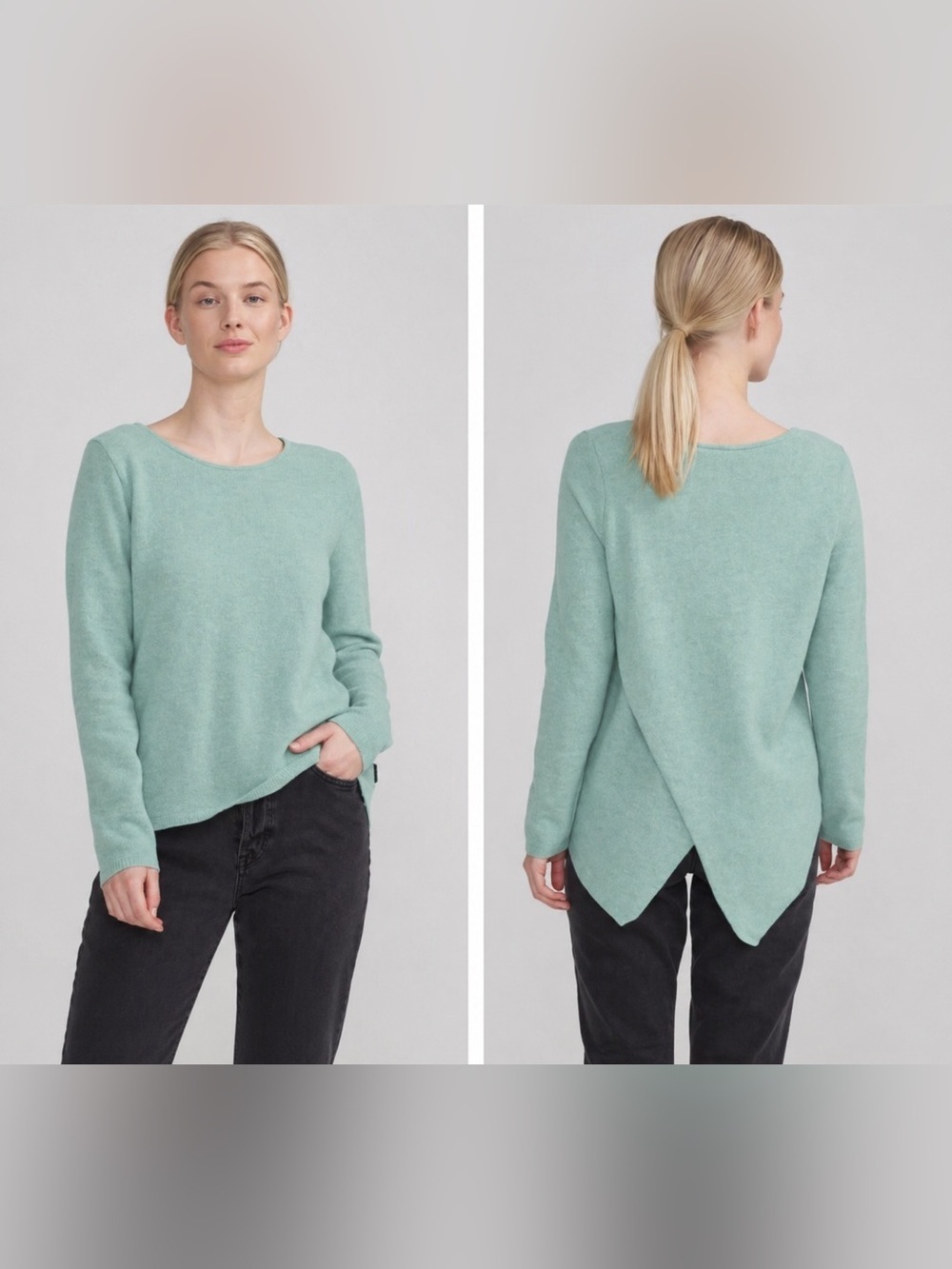 Holbrook of Sweden Elaine Crew Sweater Sea Foam Green XL
